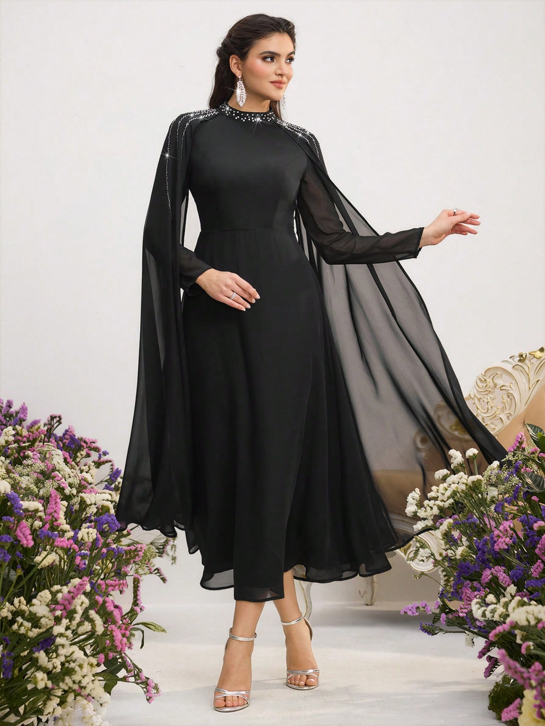 Rochie maxi SHEIN, negru