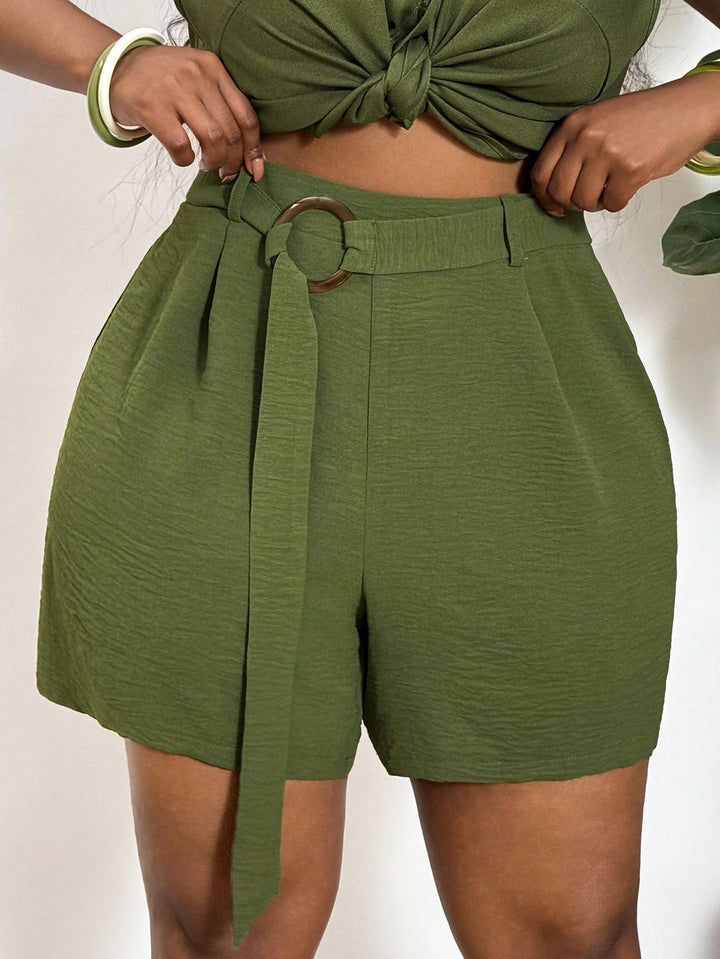 Pantaloni scurți SHEIN, verde