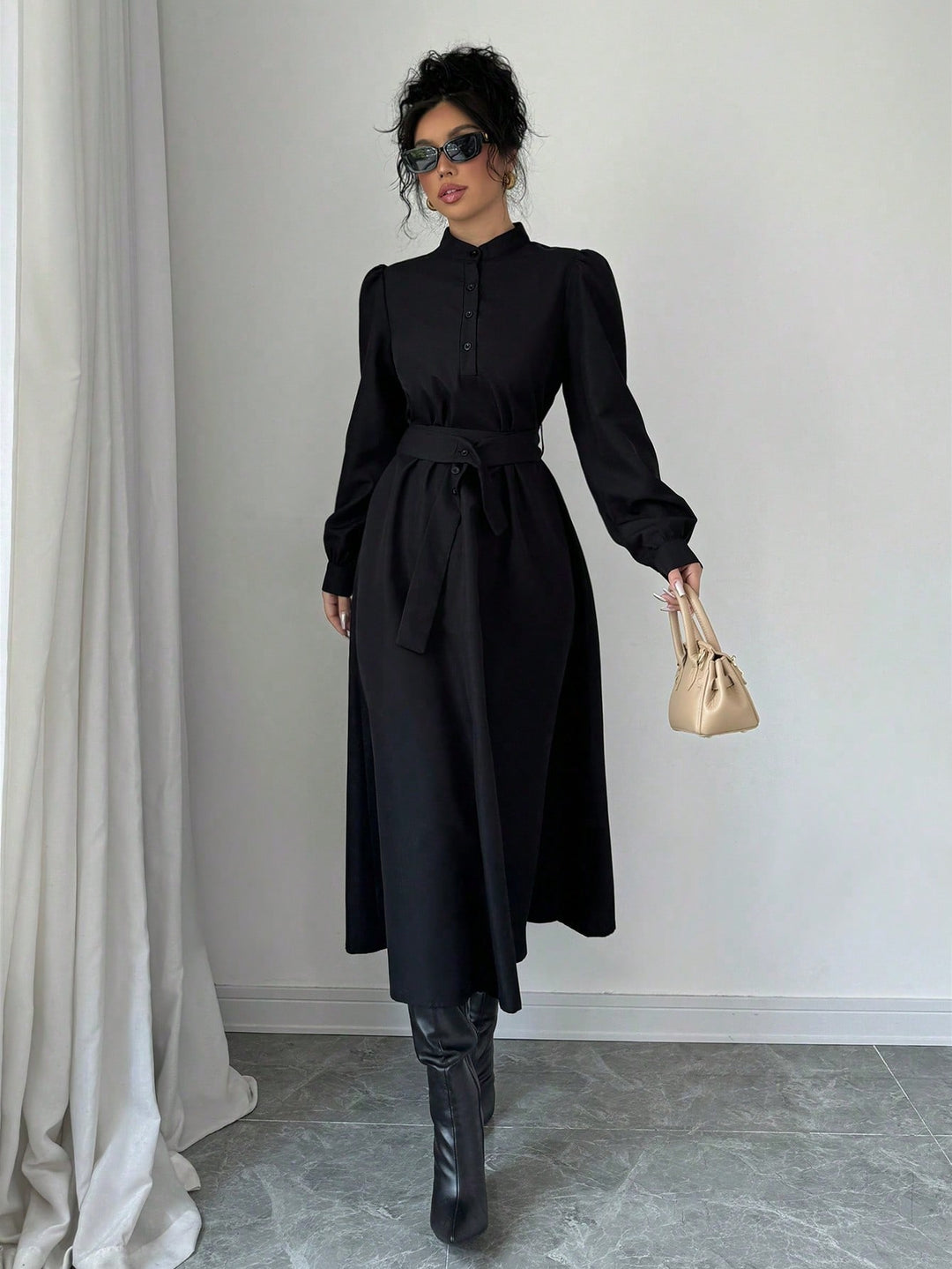 Rochie midi SHEIN, negru