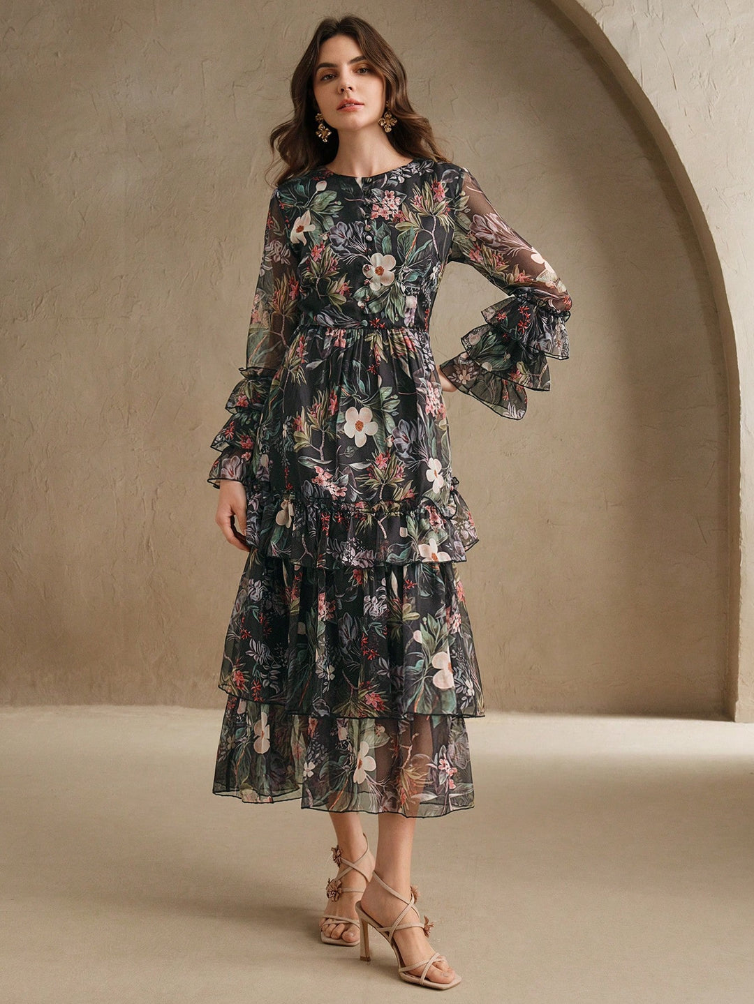 SHEIN Maxi ruha, fekete