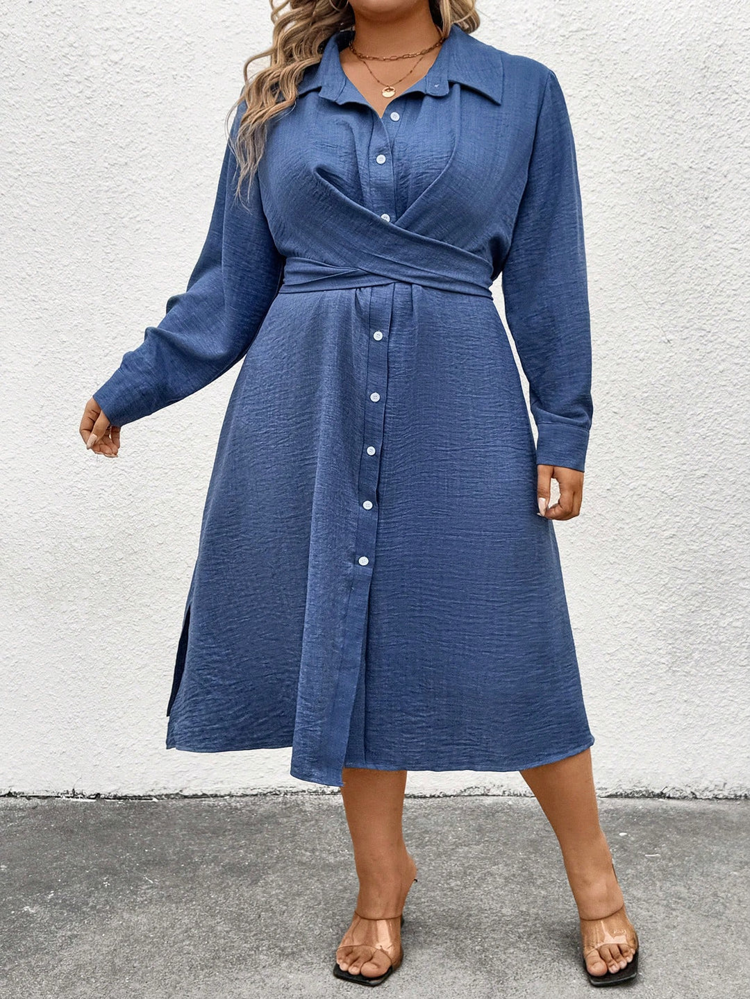 Rochie midi SHEIN, albastru