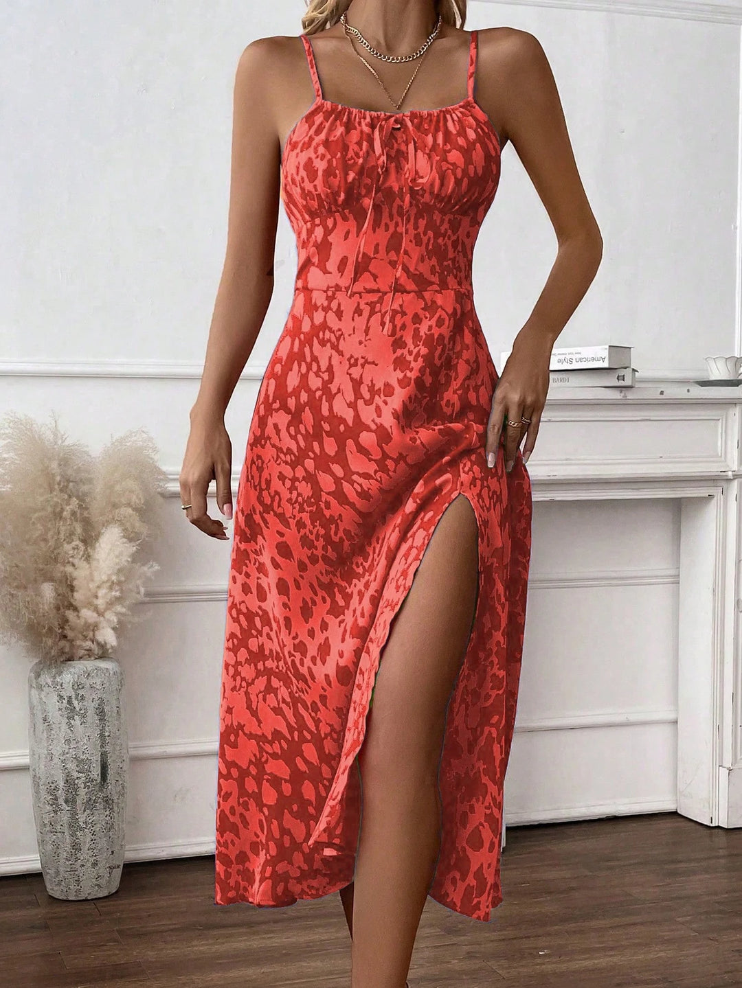 Rochie midi SHEIN, roșu