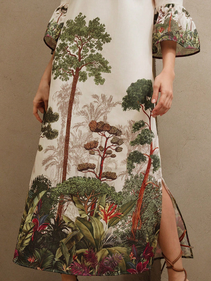 SHEIN maxi ruha, krém