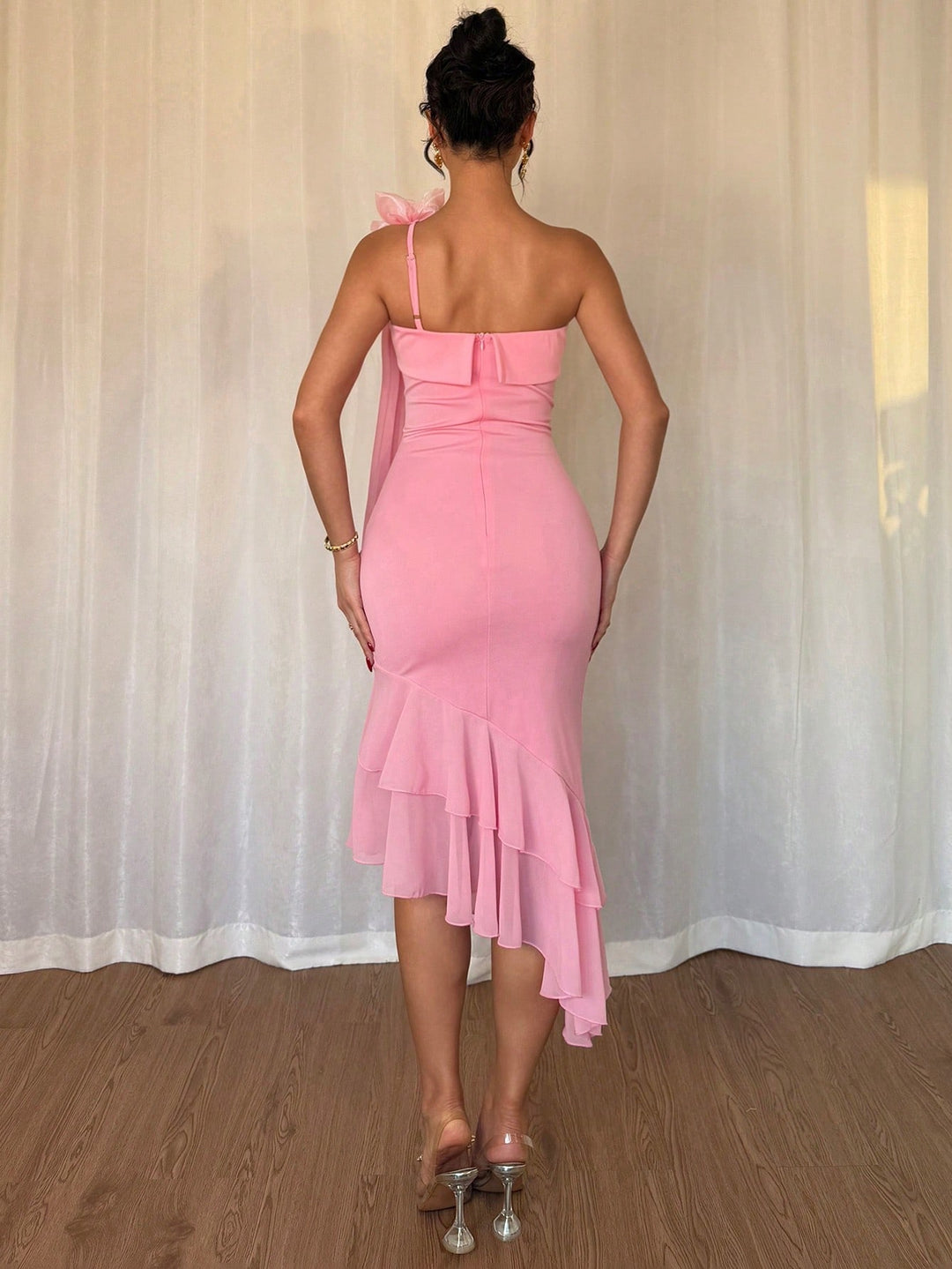 Rochie midi SHEIN, roz