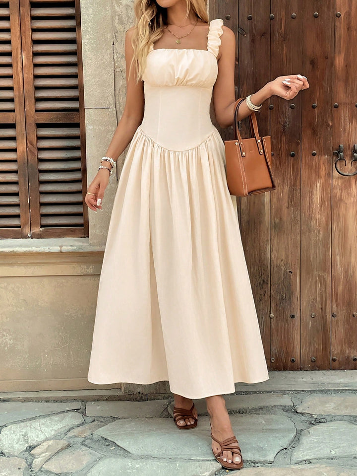 Rochie maxi SHEIN, bej