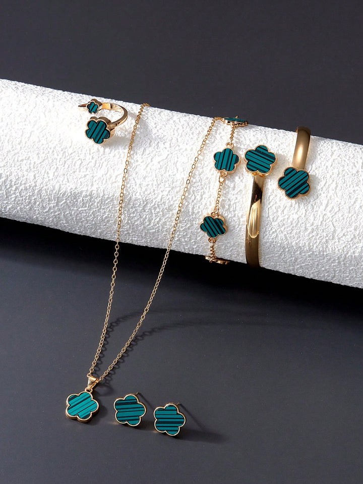 Set de bijuterii SHEIN, verde