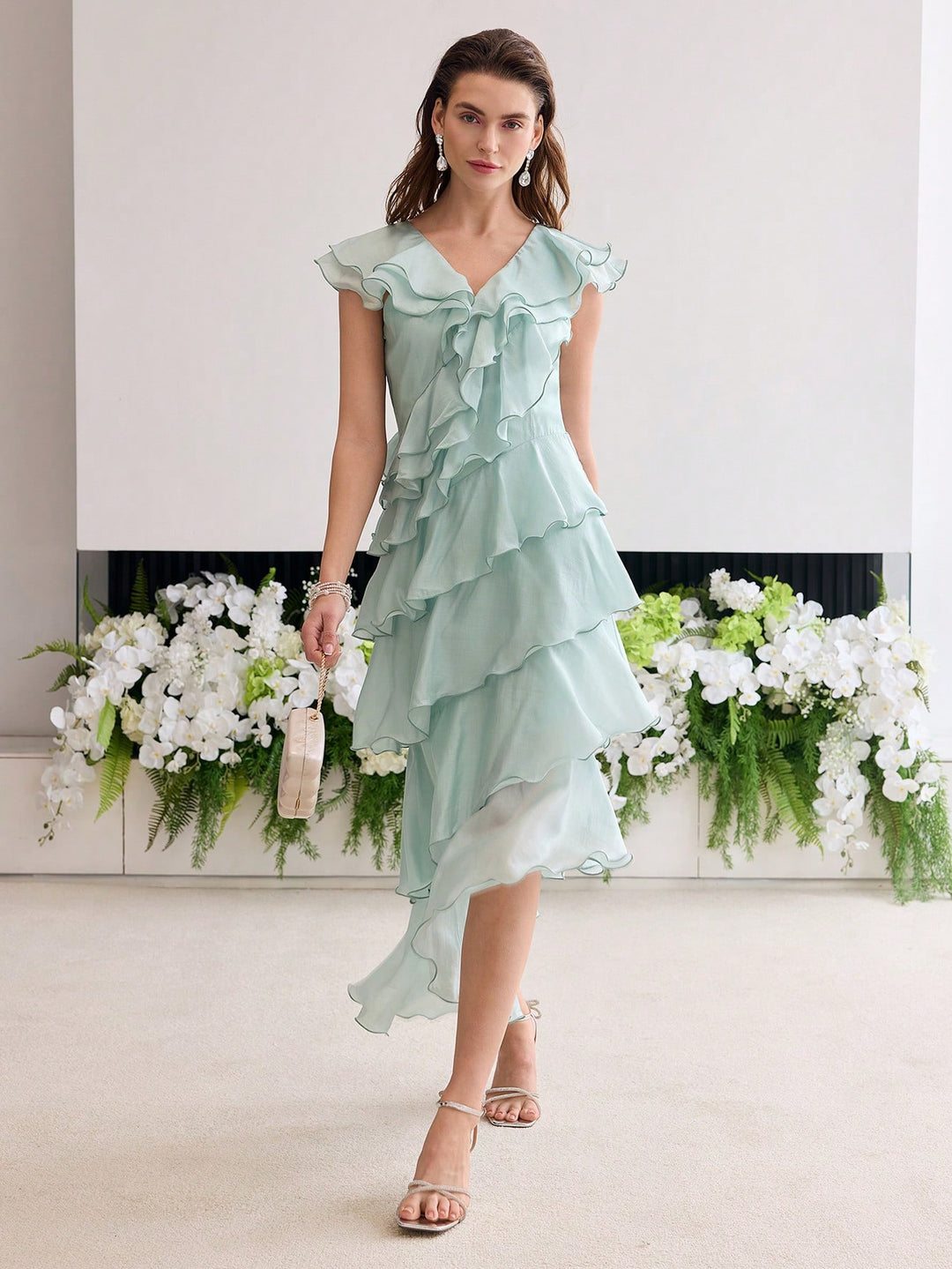 Rochie midi SHEIN, turcoaz