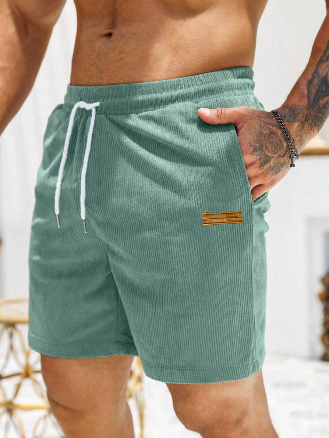 Pantaloni scurți SHEIN, verde