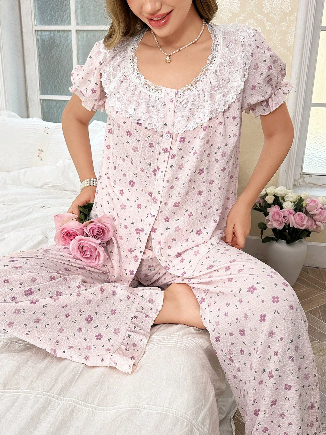 Pijama SHEIN, roz