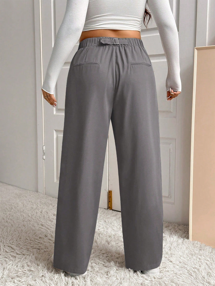Pantalon de costum SHEIN, gri