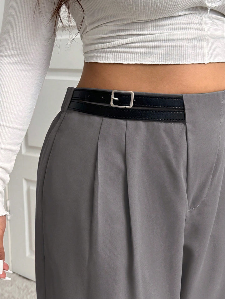 Pantalon de costum SHEIN, gri