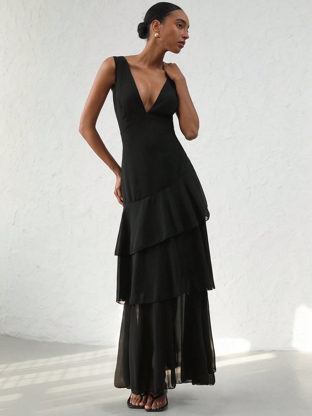 SHEIN maxi ruha, fekete