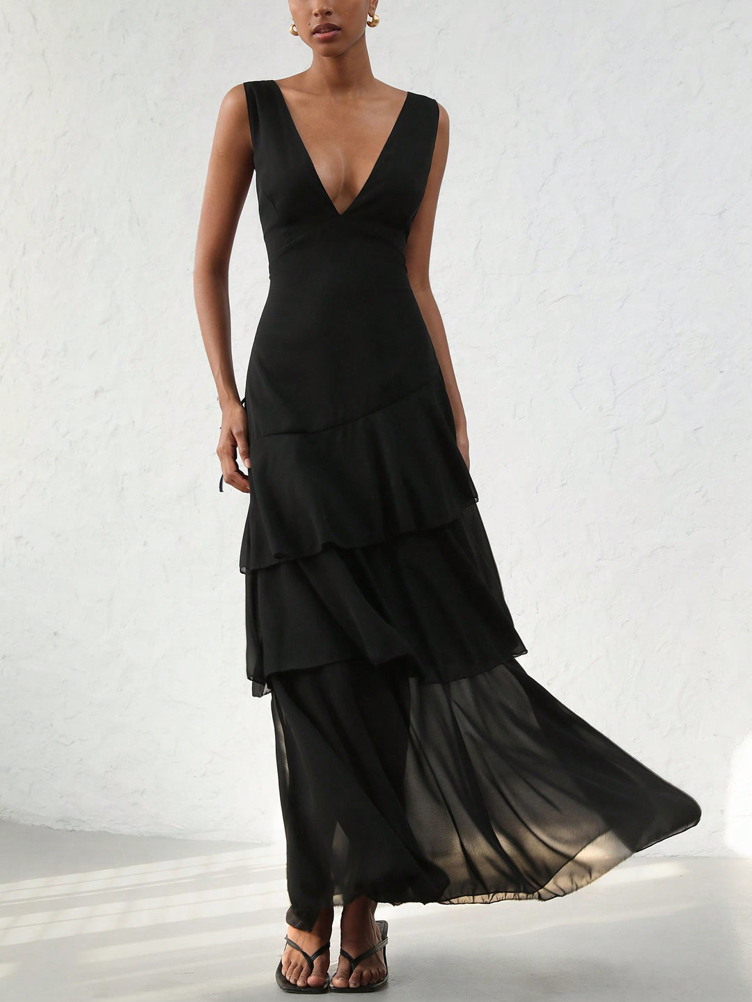 SHEIN maxi ruha, fekete