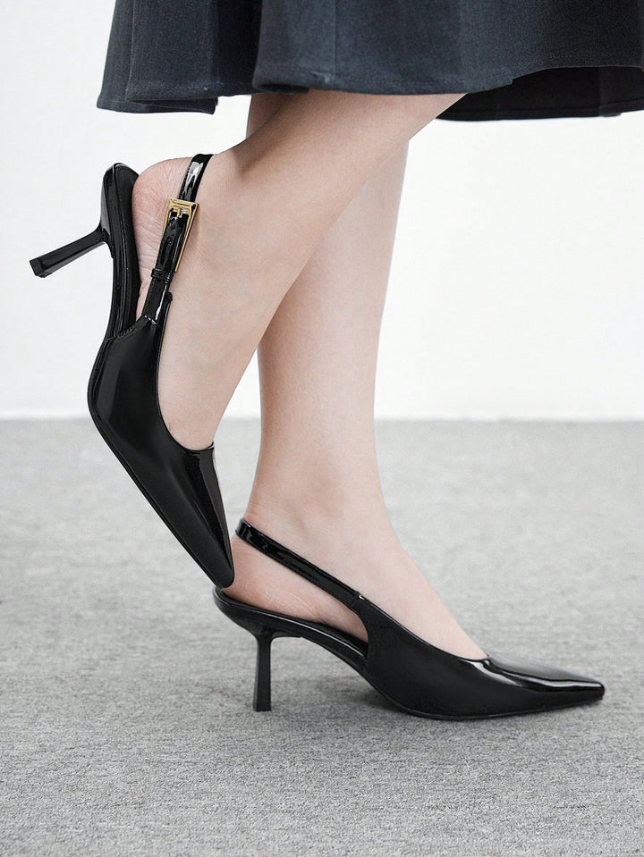 Pantofi cu toc SHEIN, negru