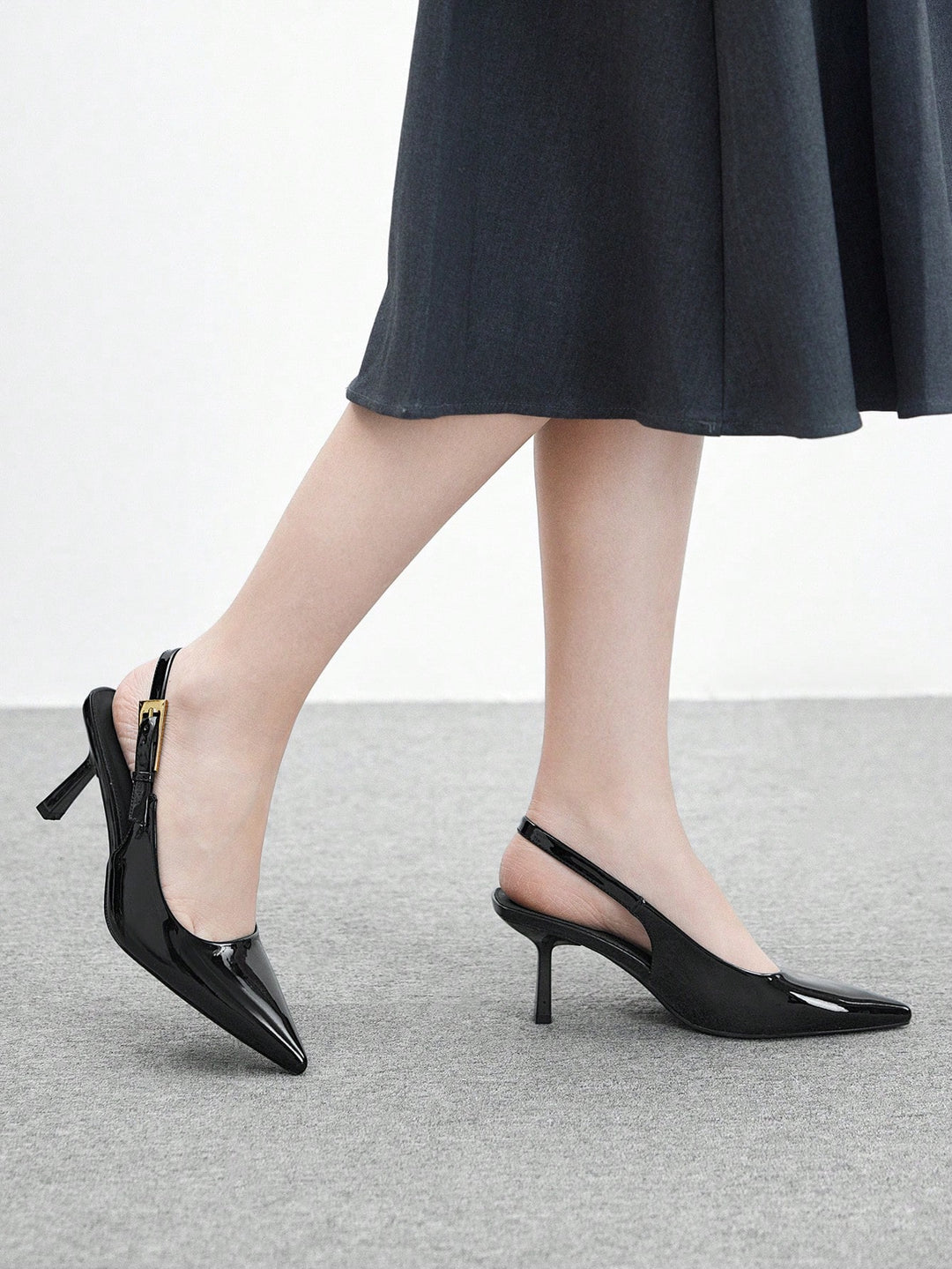 Pantofi cu toc SHEIN, negru