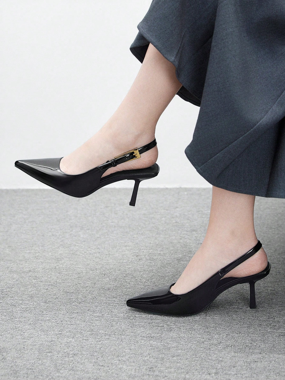 Pantofi cu toc SHEIN, negru