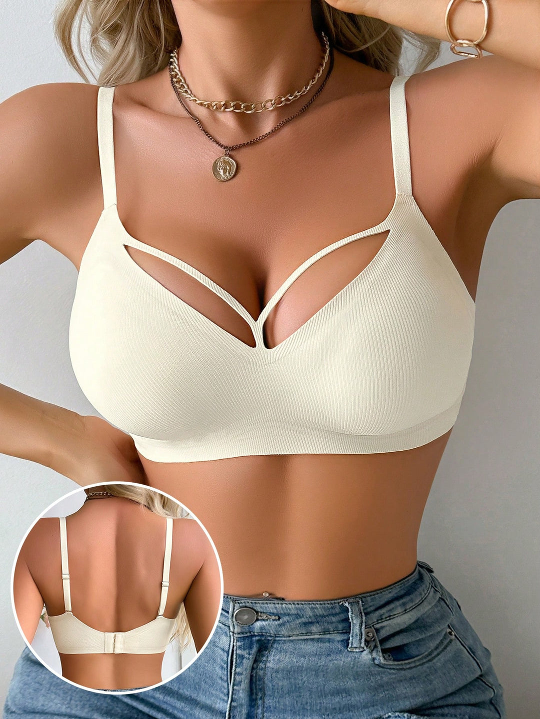 Sutien SHEIN, crem