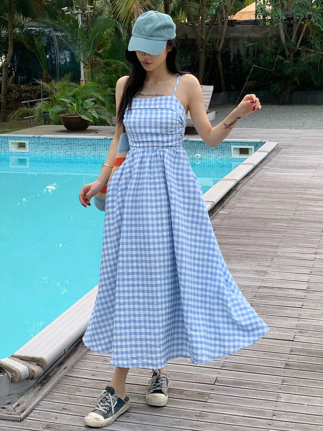 Rochie midi SHEIN, albastru