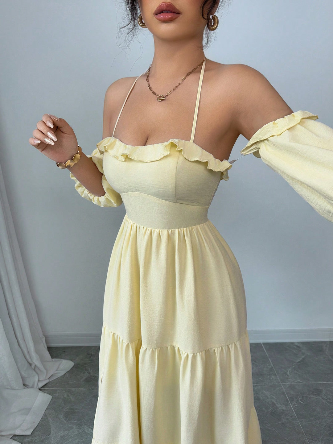 Rochie maxi SHEIN, galben