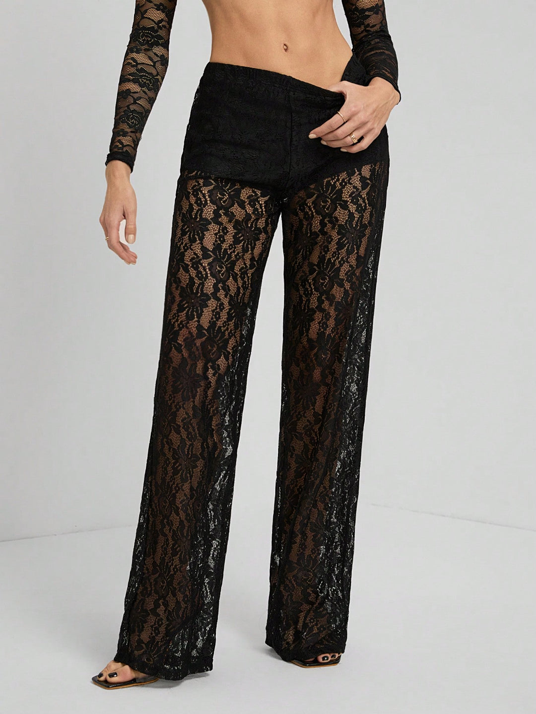 Pantaloni SHEIN, negru