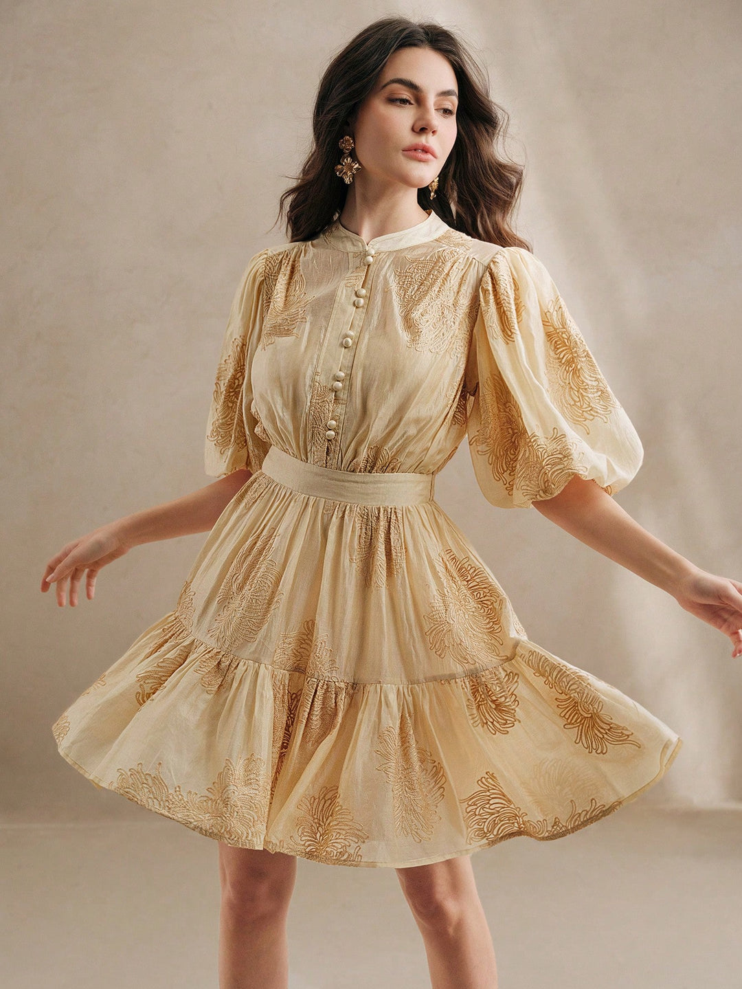 Rochie scurtă SHEIN, kaki
