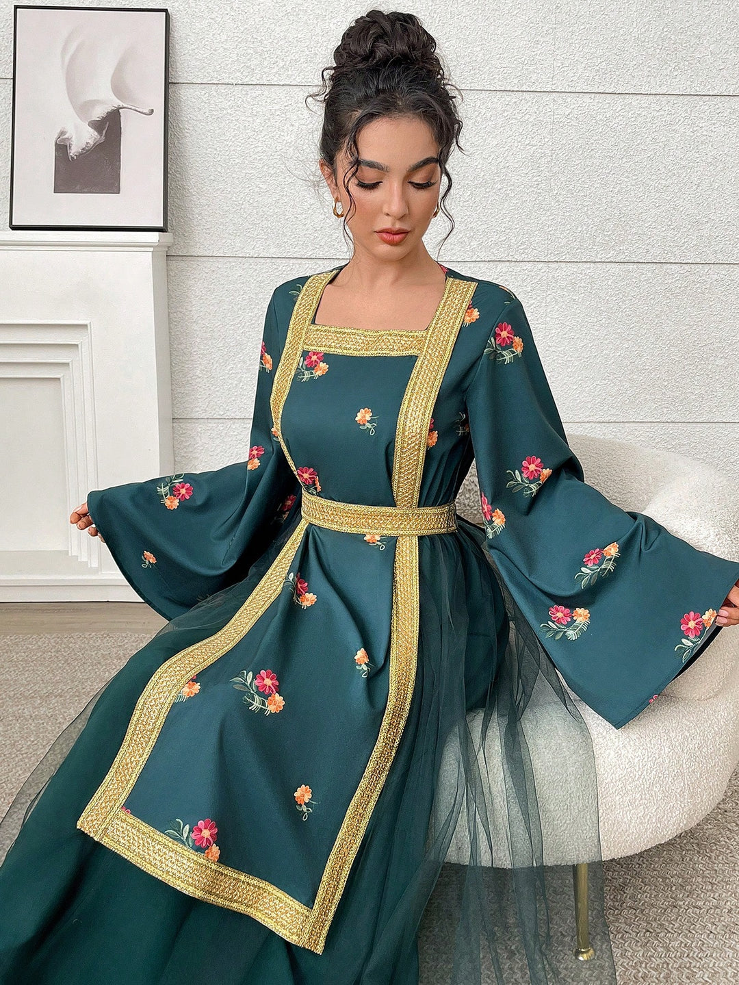 Rochie maxi SHEIN, verde