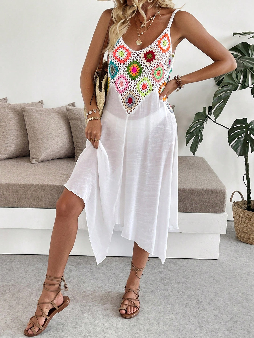 Rochie midi SHEIN, alb