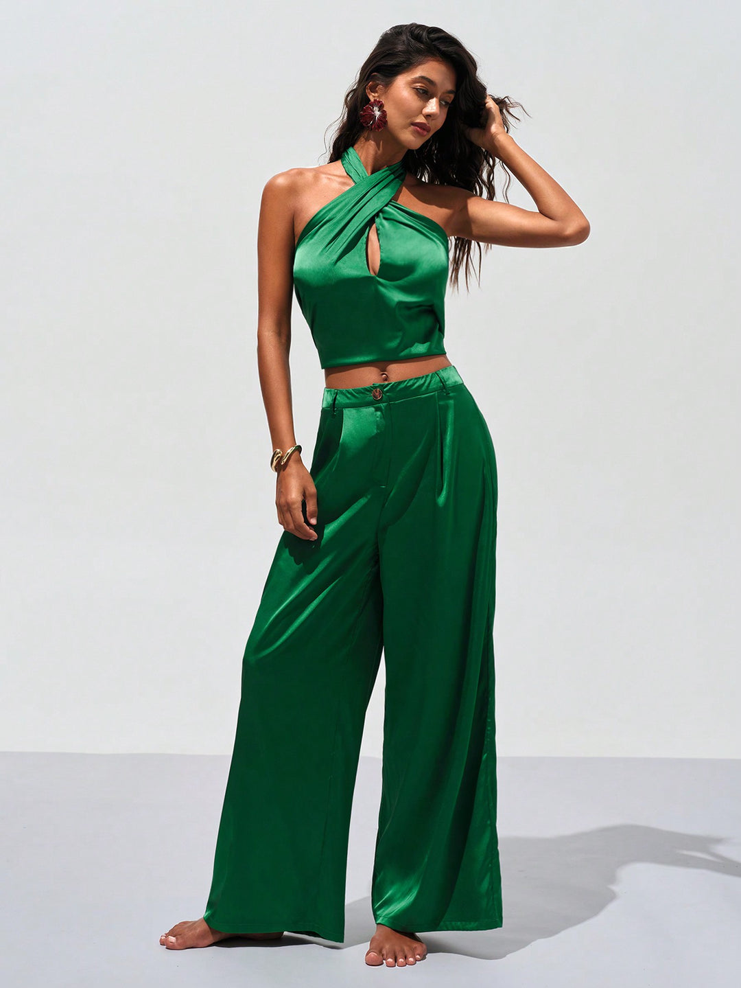 Top SHEIN, verde