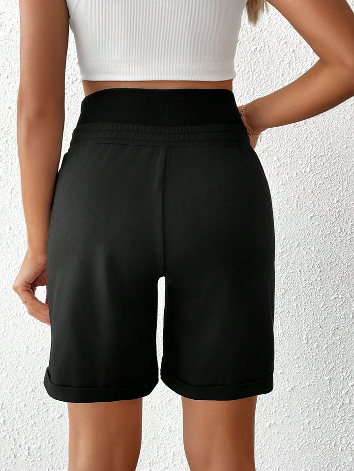 Pantaloni scurți SHEIN, negru