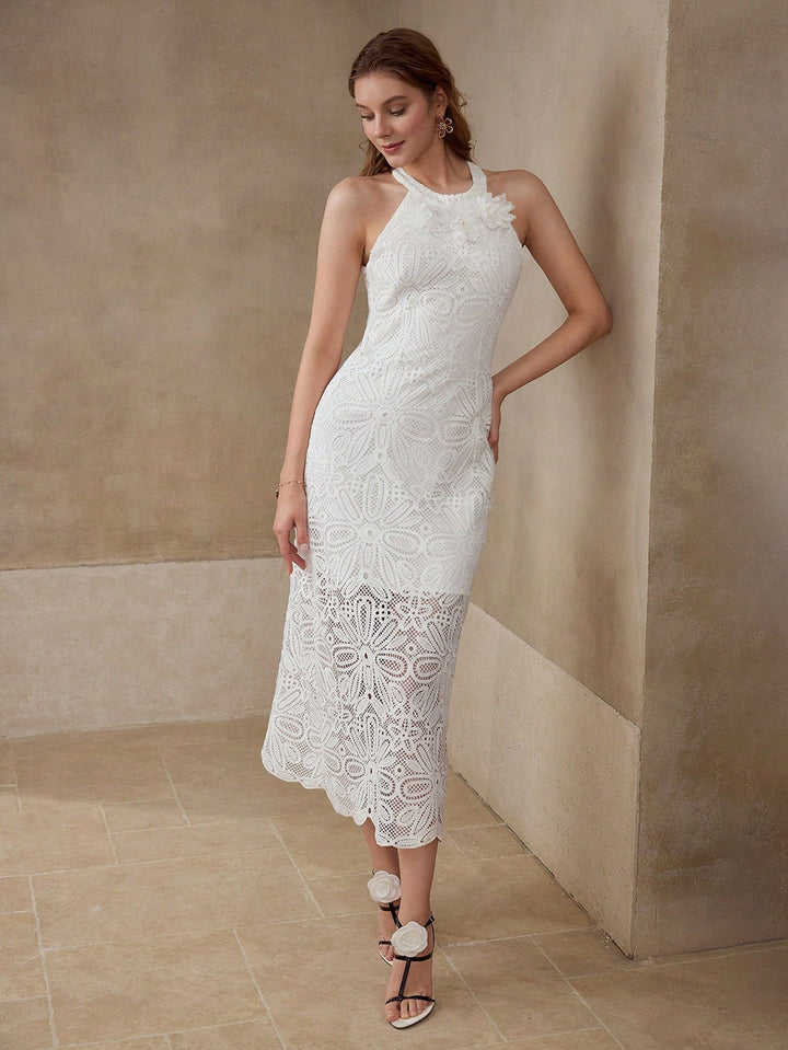 Rochie maxi SHEIN, alb