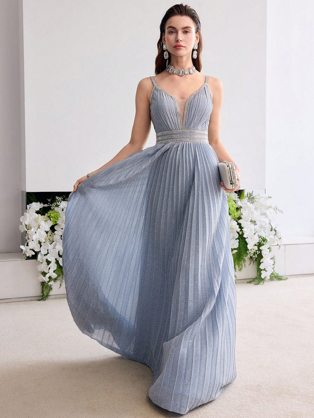 Rochie de ocazie SHEIN, albastru