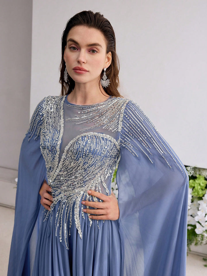 Rochie de ocazie Shein, albastru