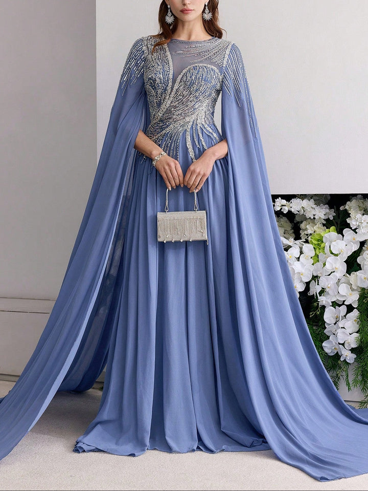 Rochie de ocazie Shein, albastru