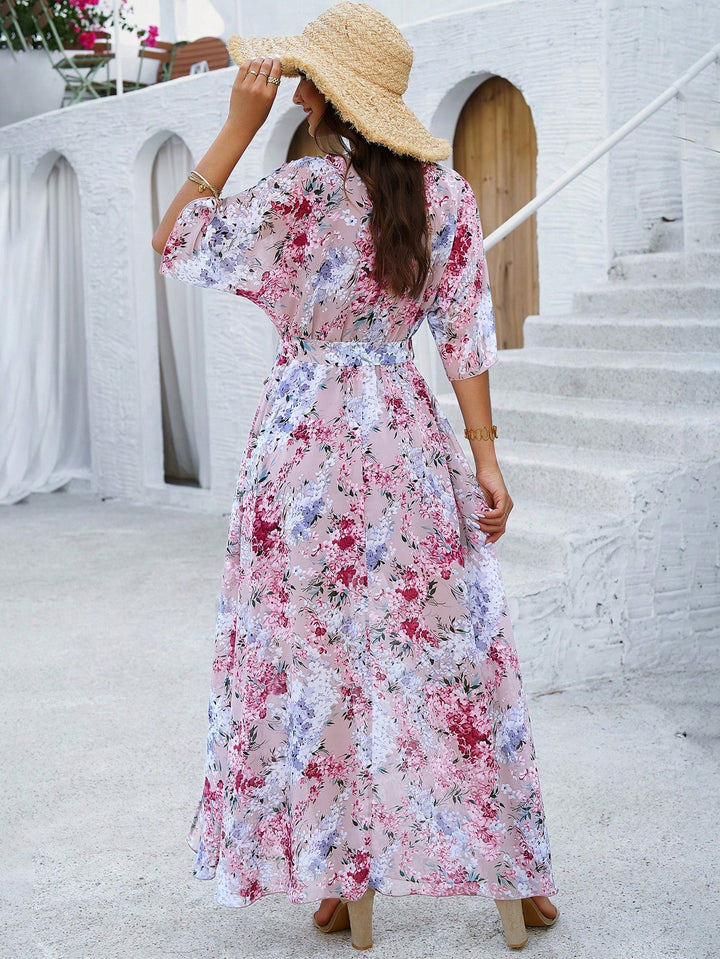 Rochie maxi SHEIN, mix culori