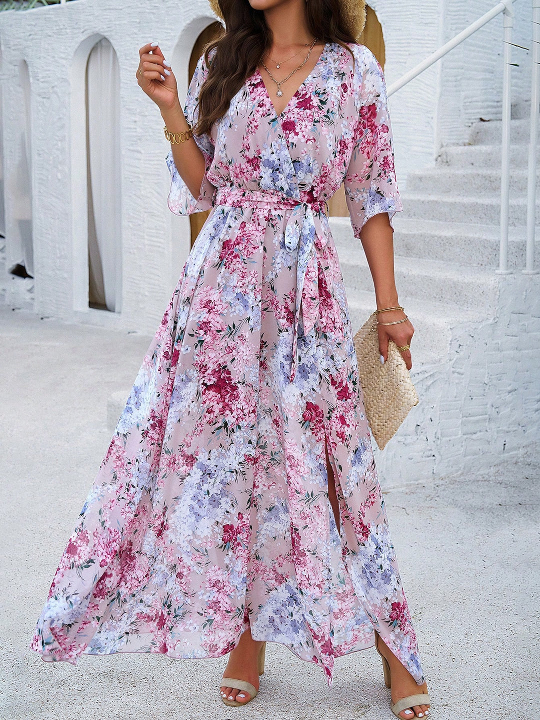 Rochie maxi SHEIN, mix culori