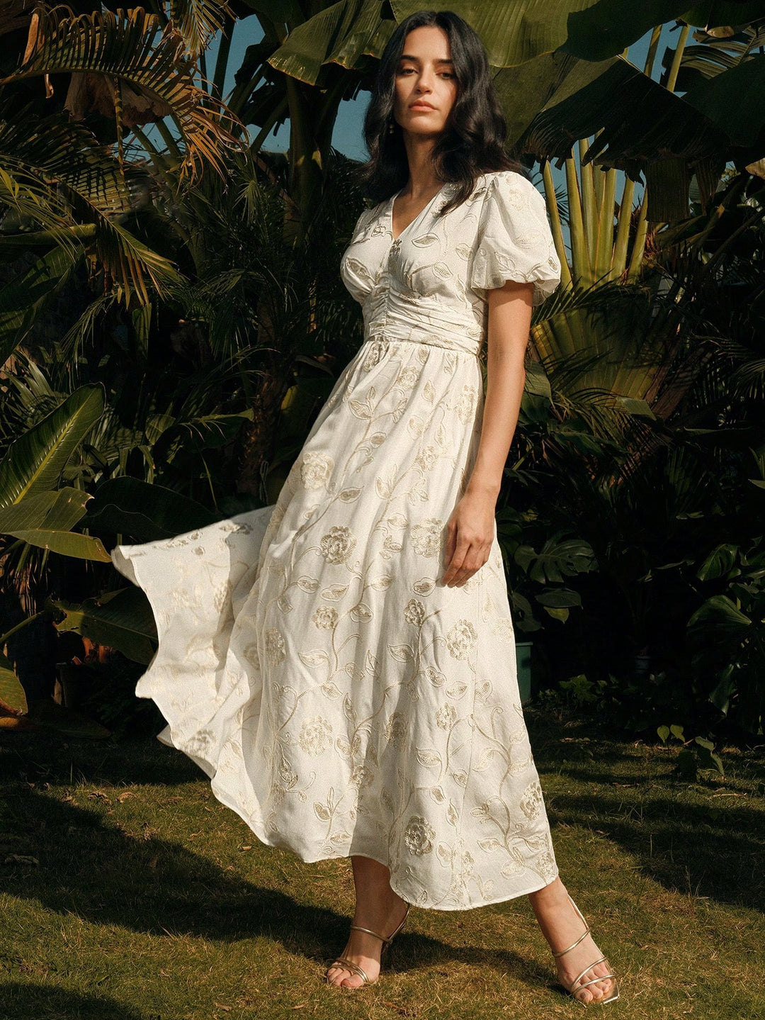 Rochie maxi SHEIN, alb
