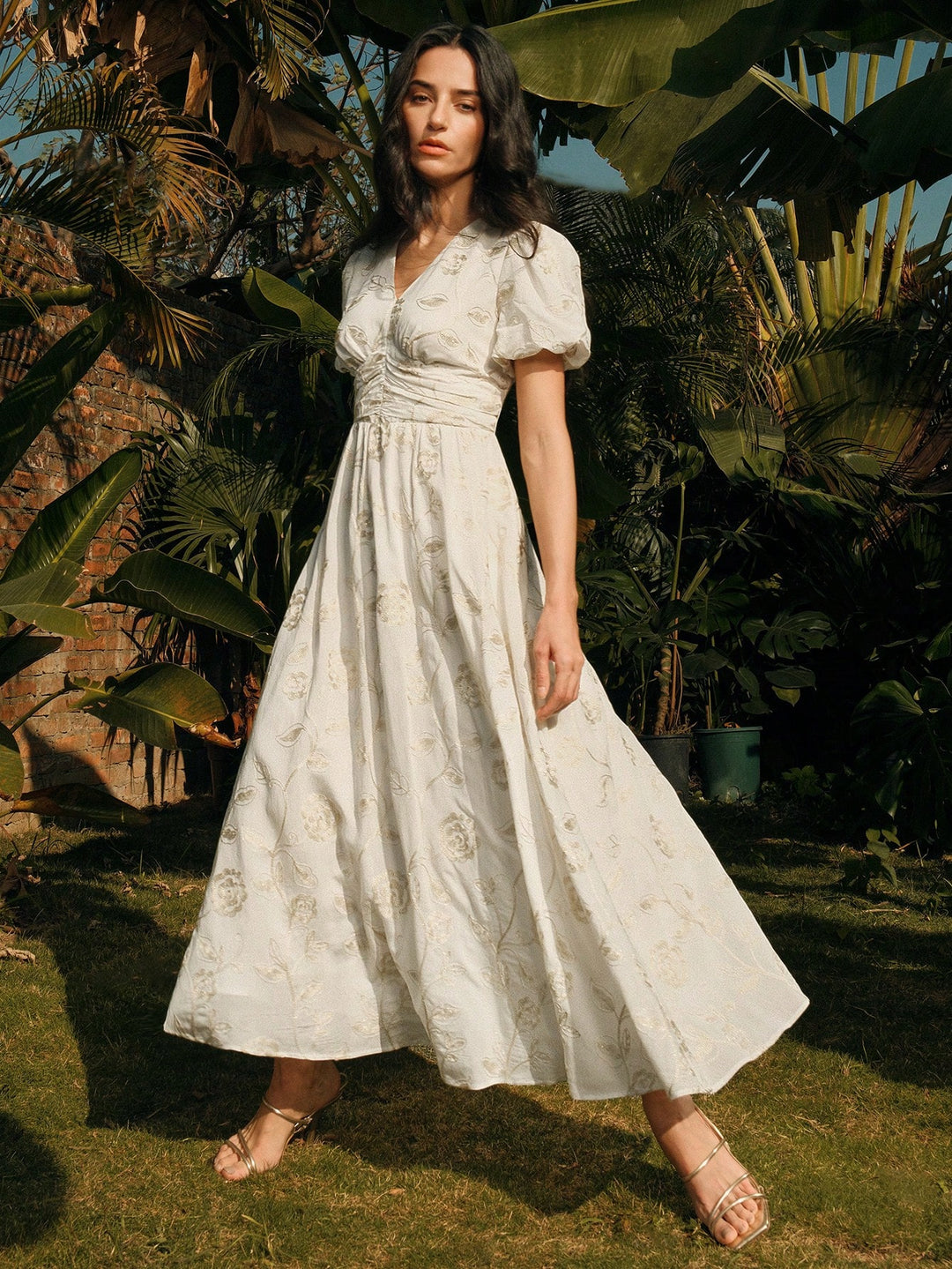 Rochie maxi SHEIN, alb