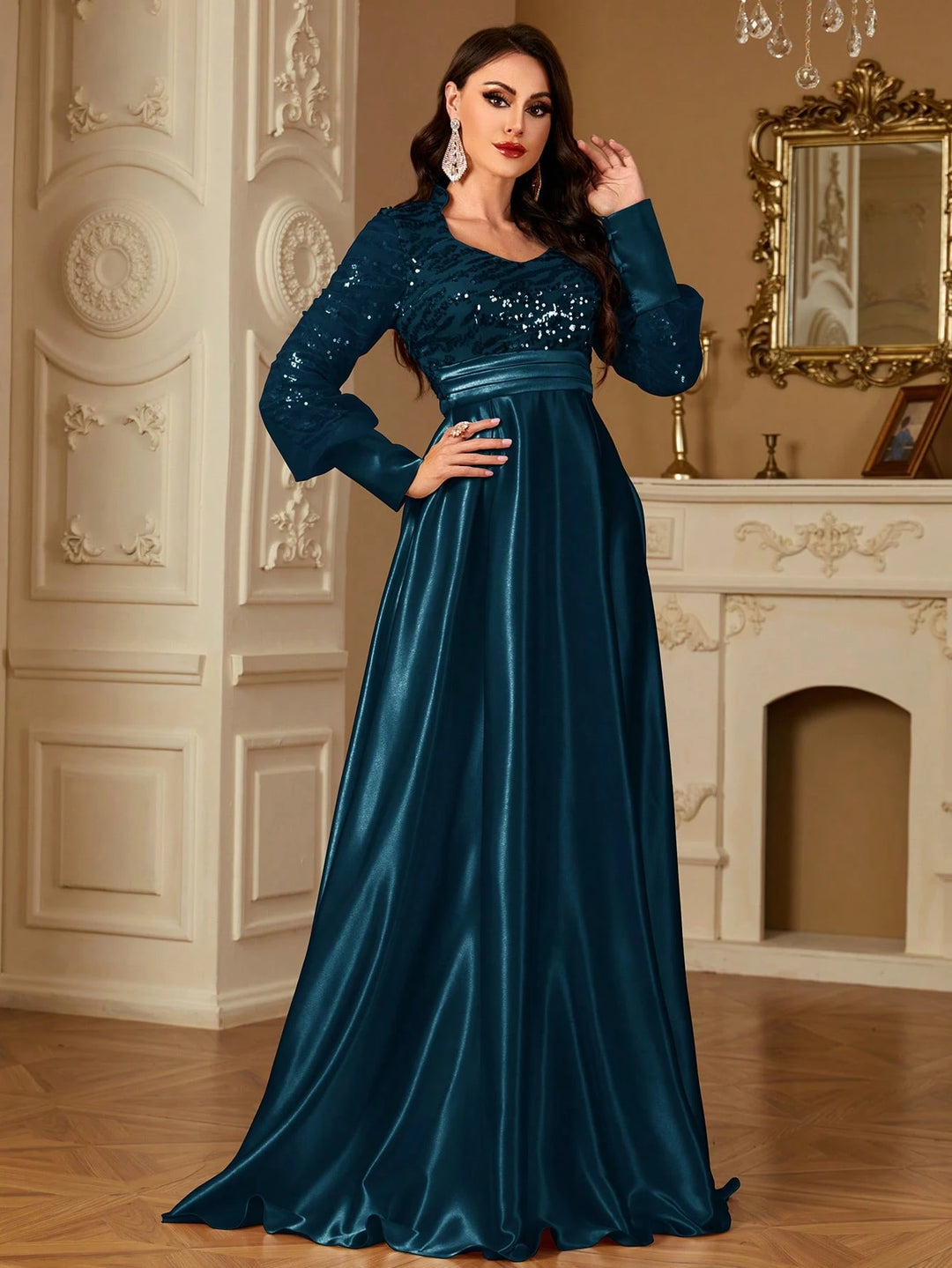 Rochie de ocazie SHEIN, albastru