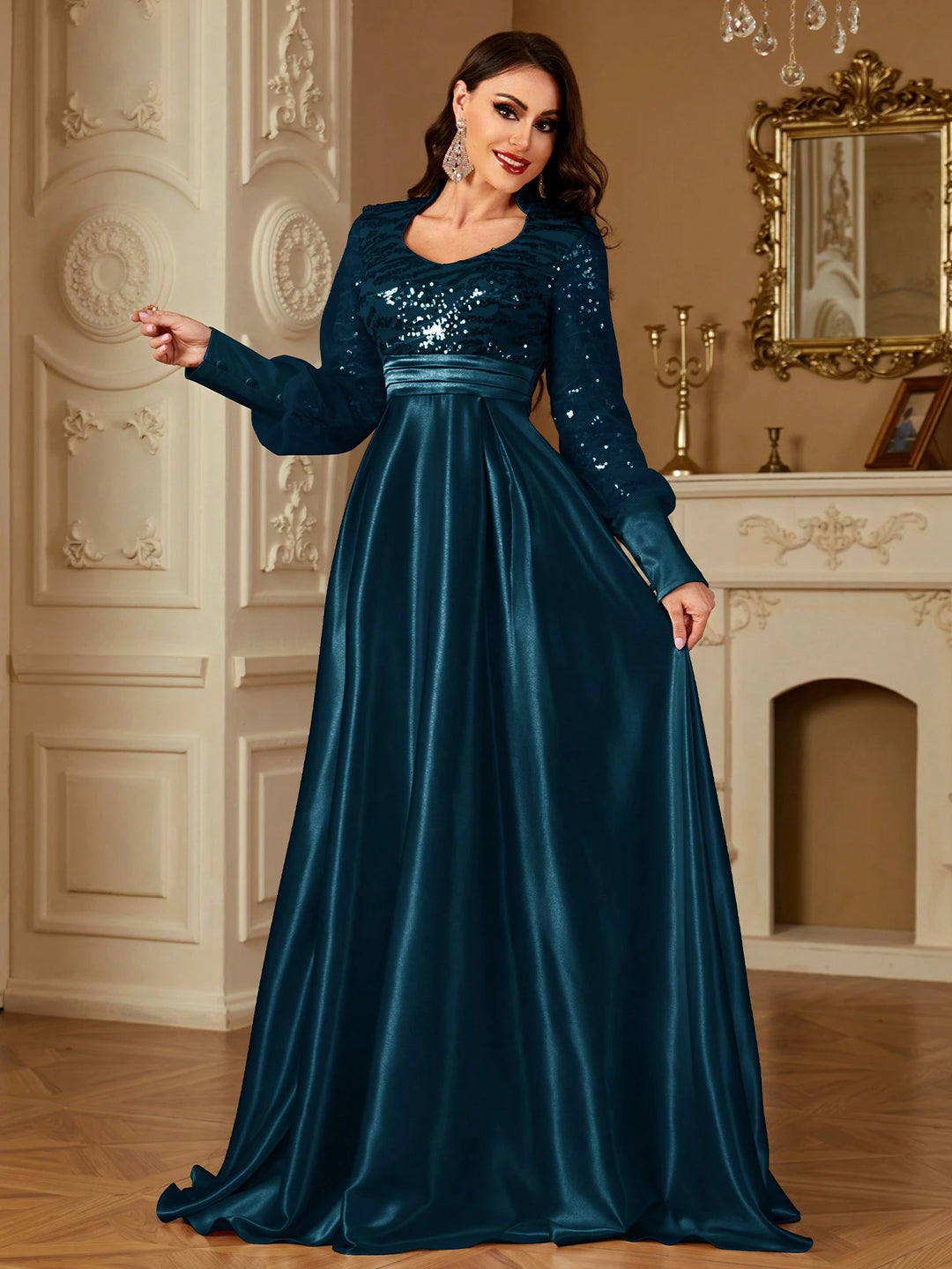Rochie de ocazie SHEIN, albastru