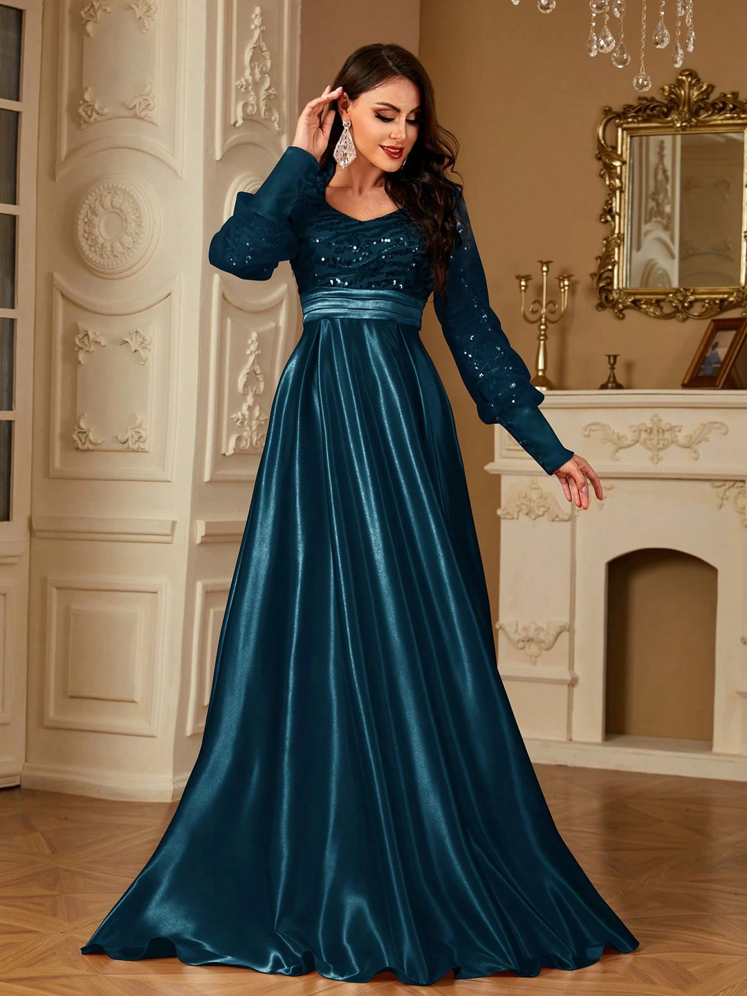 Rochie de ocazie SHEIN, albastru