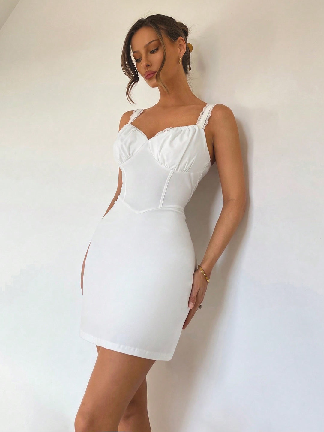 Rochie mini SHEIN, alb