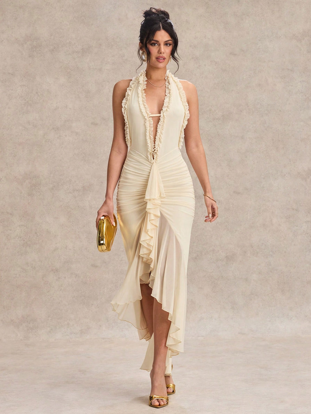 Rochie maxi SHEIN, portocaliu