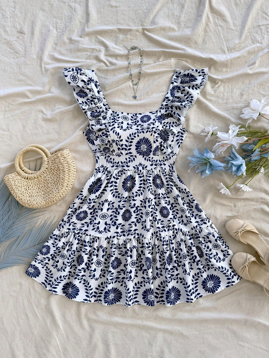 Rochie scurtă SHEIN, albastru