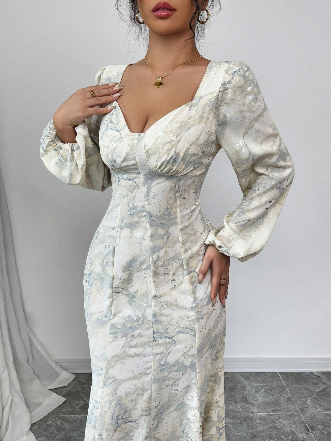 Rochie maxi SHEIN, albastru