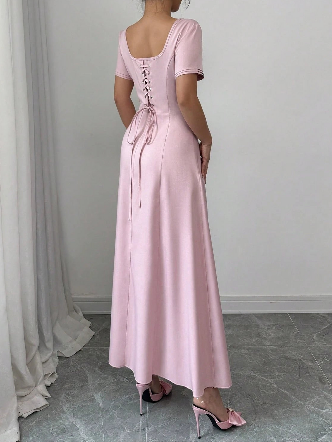 Shein maxi ruha, rózsaszín