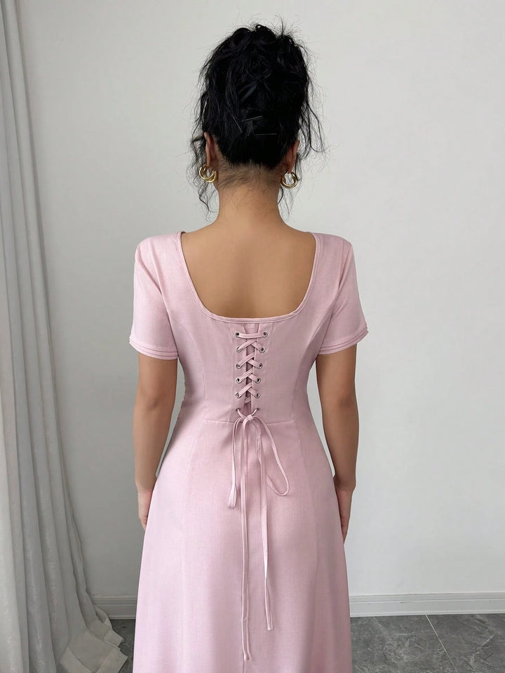 Shein maxi ruha, rózsaszín