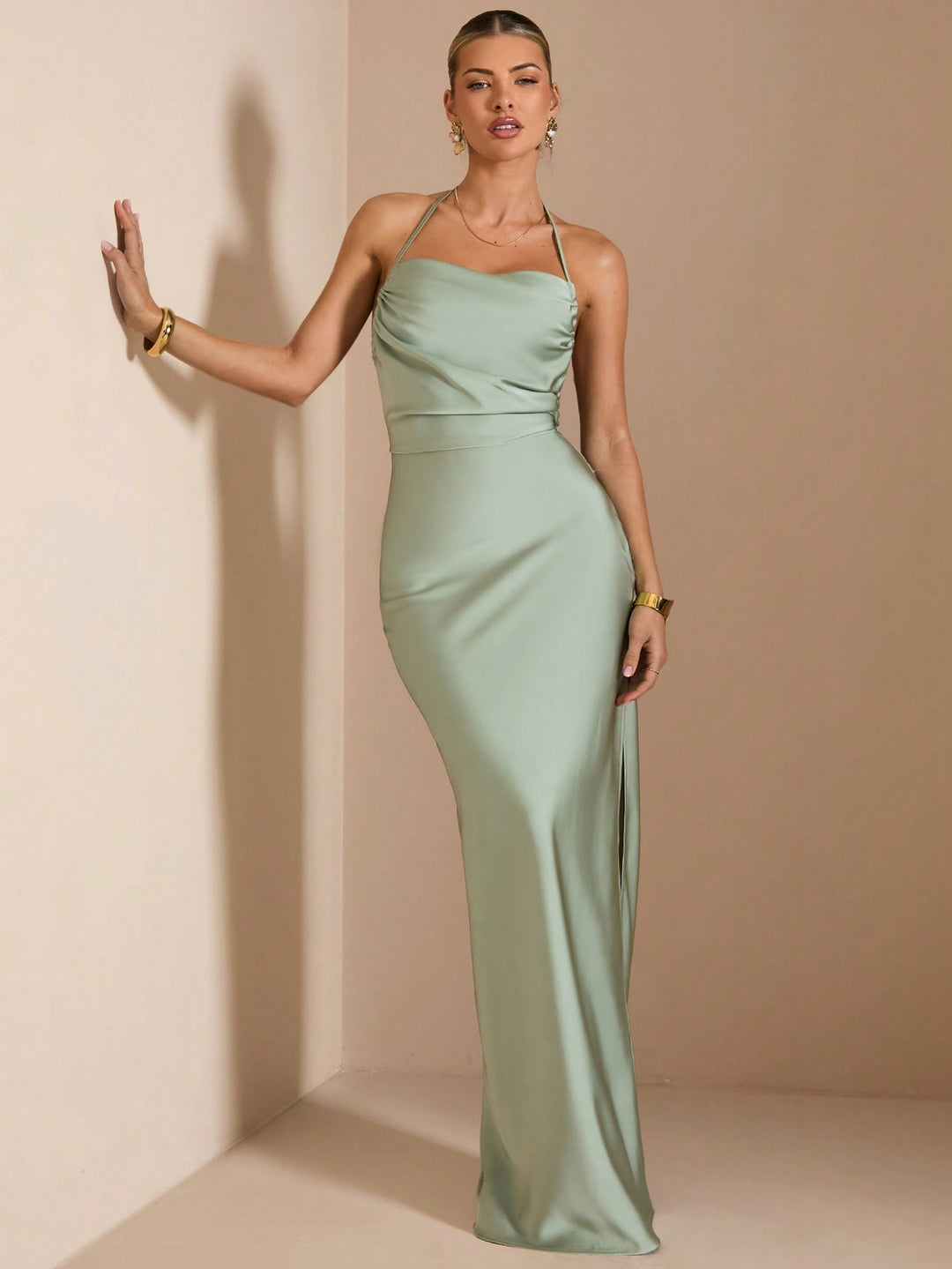 Rochie maxi SHEIN, verde