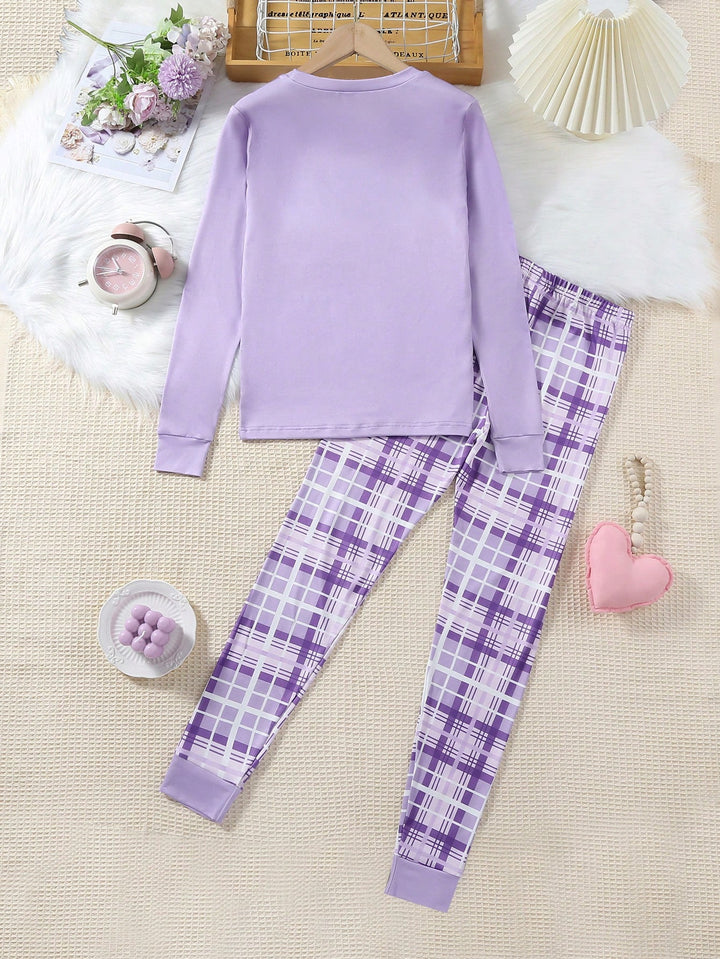 Compleu pijamale SHEIN, mov