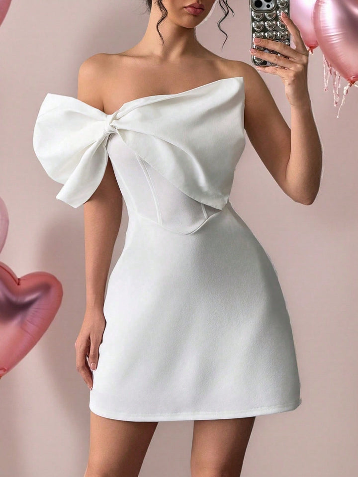 Rochie mini SHEIN, alb