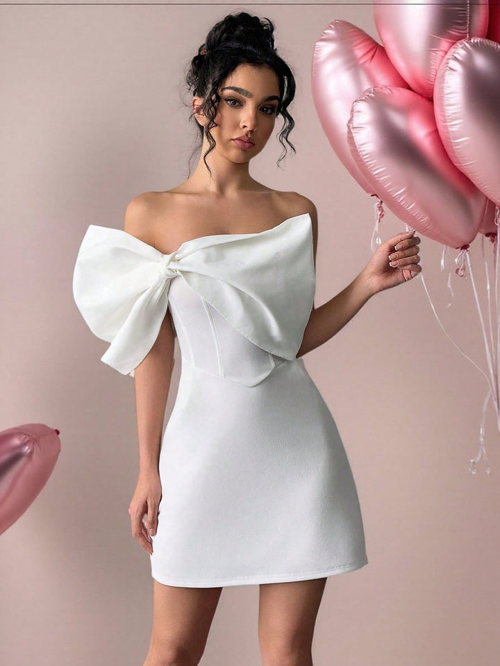 Rochie mini SHEIN, alb